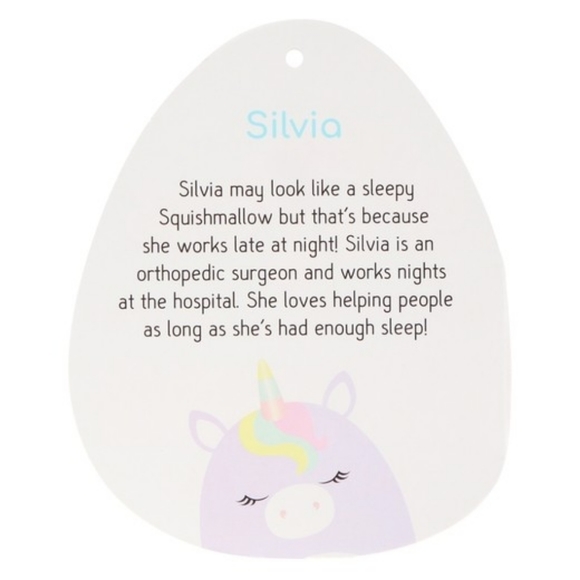 12" Monogrammed 'D' Silvia Unicorn Squishmallows - Picture 12 of 12